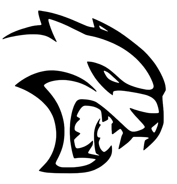 4" hellcat vinyl decal